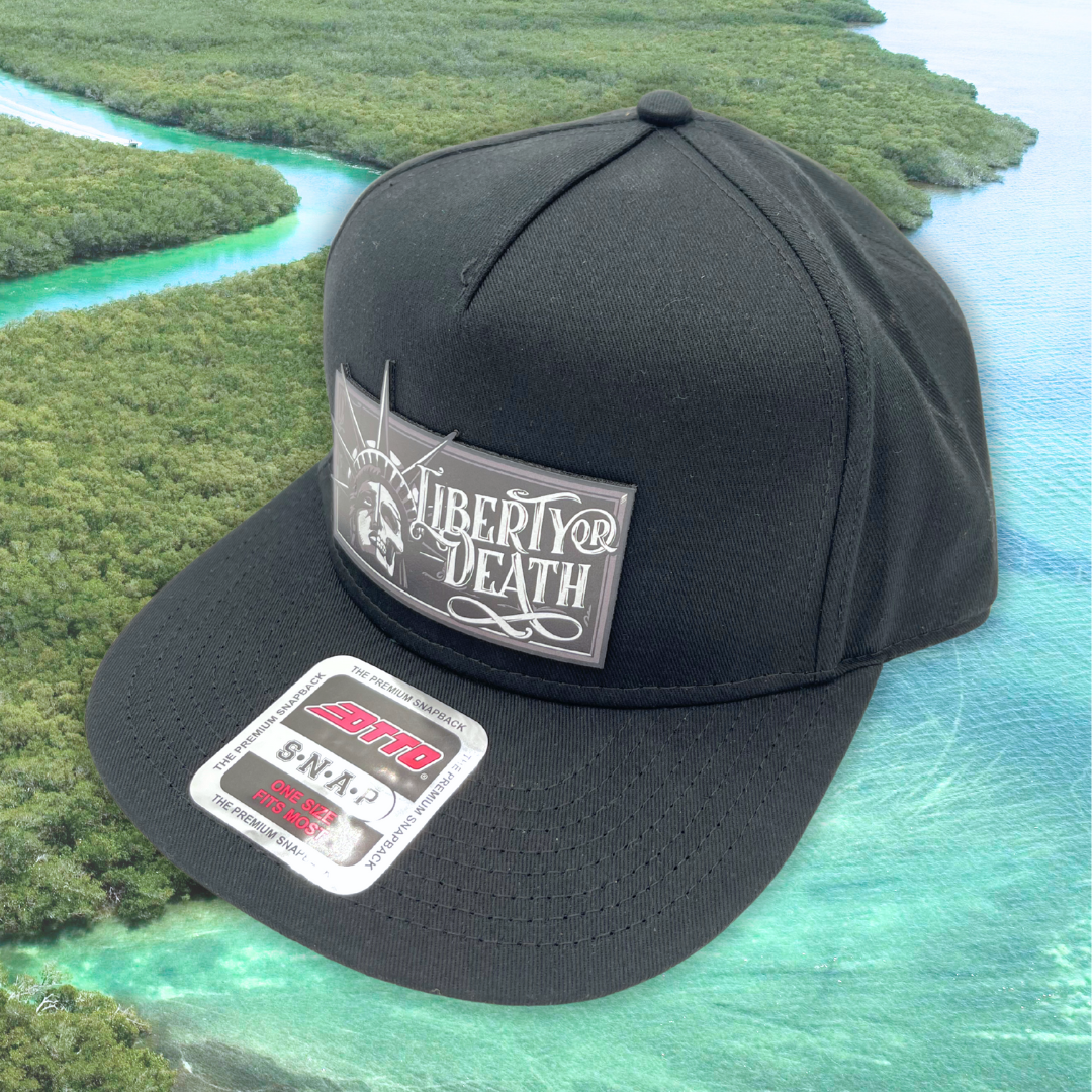 "Lady Liberty" - Custom Leatherette Patch Hat, OTTO Snapback Cap