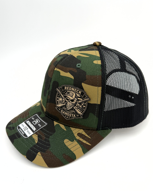 Redneck Gangsta - Custom Engraved Leatherette Patch Hat