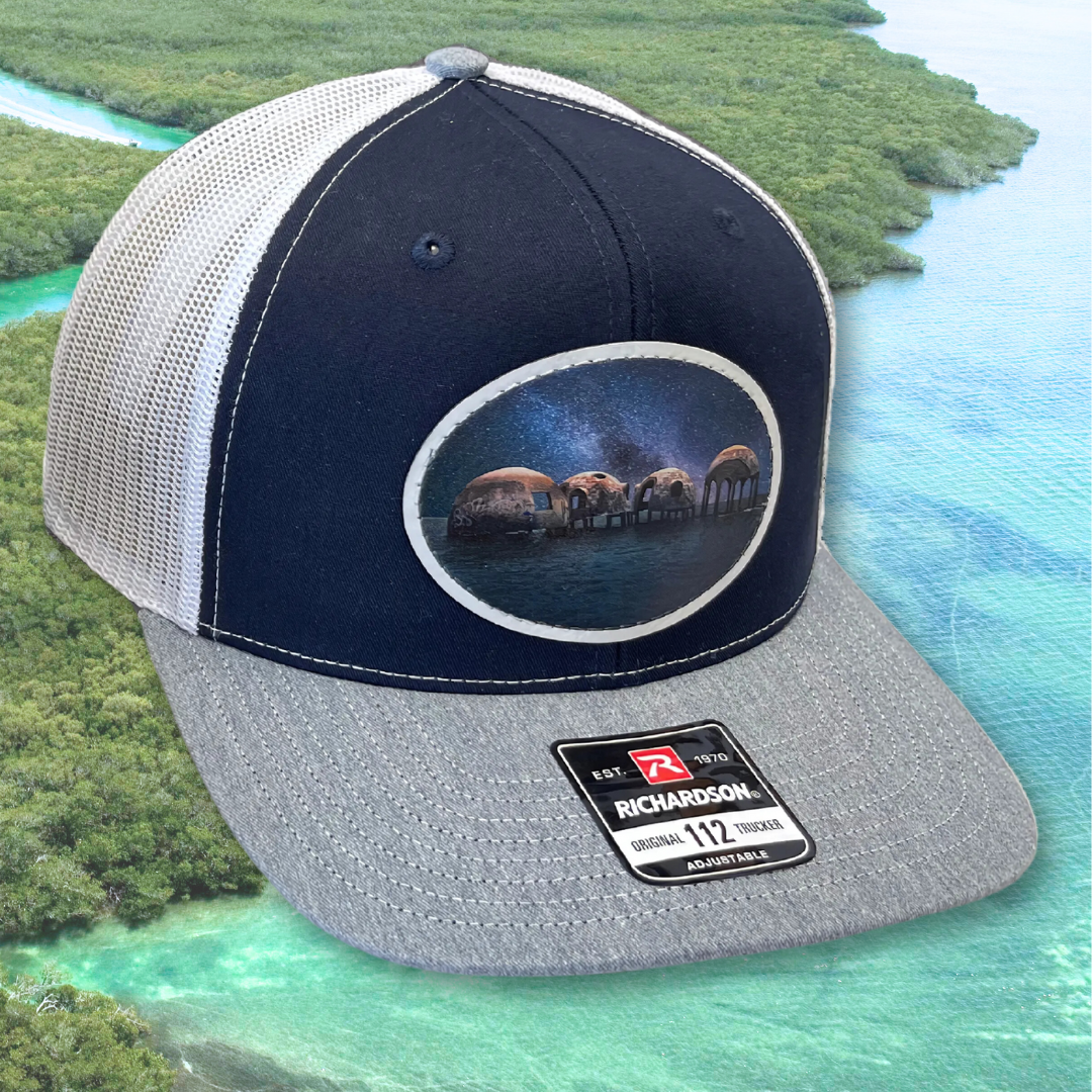 Cape Romano Marco Island - Custom Leatherette Patch Hat, Richardson 112 Snapback Trucker Cap