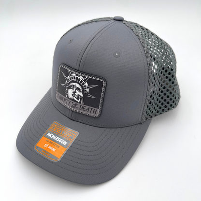 "Lady Liberty" - Custom Leatherette Patch Hat, Richardson 835 Tilikum Snapback Cap