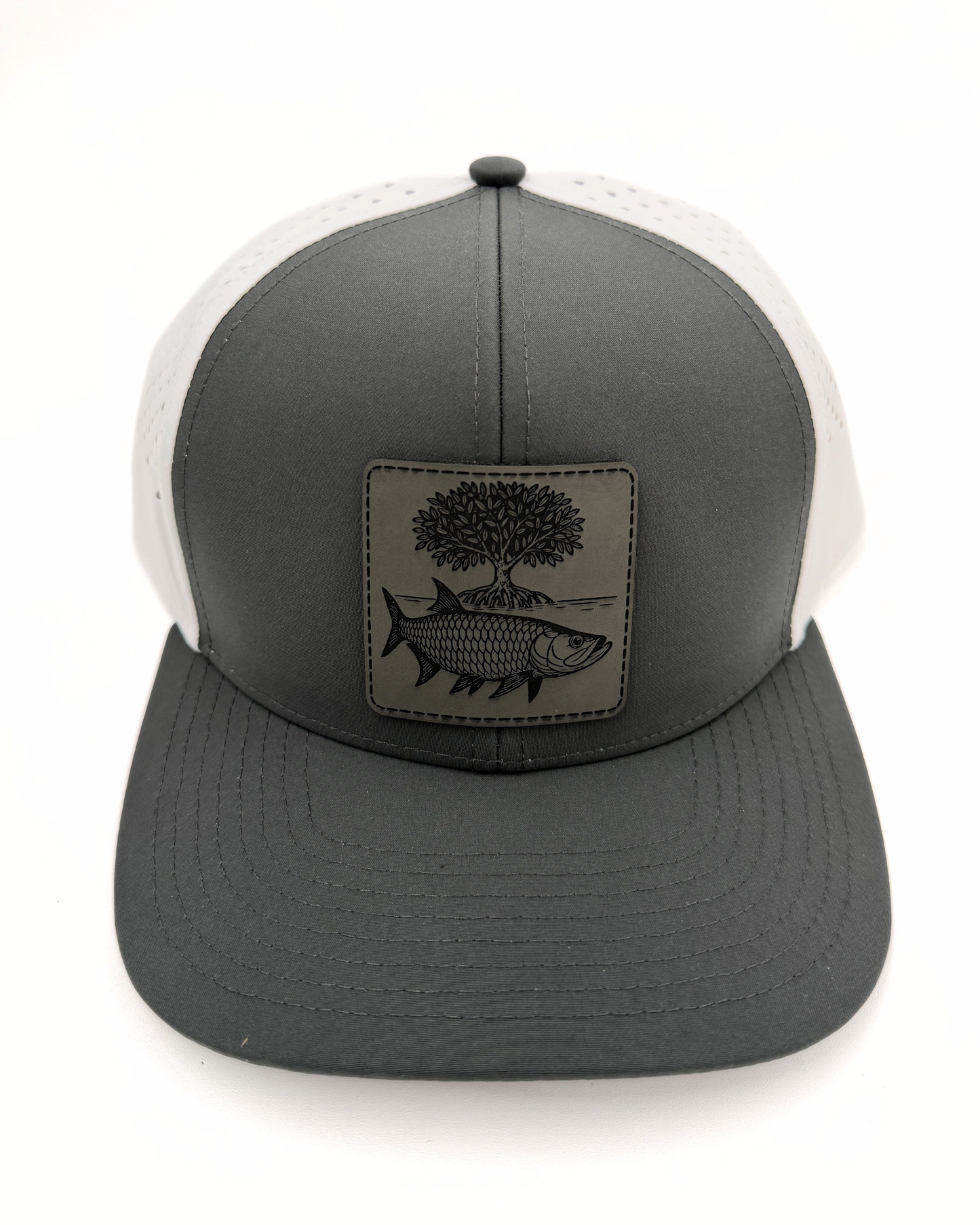 Tarpon in the Mangroves - Custom Leatherette Patch Hat