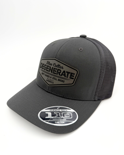 Blue Collar Degenerate - Custom Leatherette Patch Hat