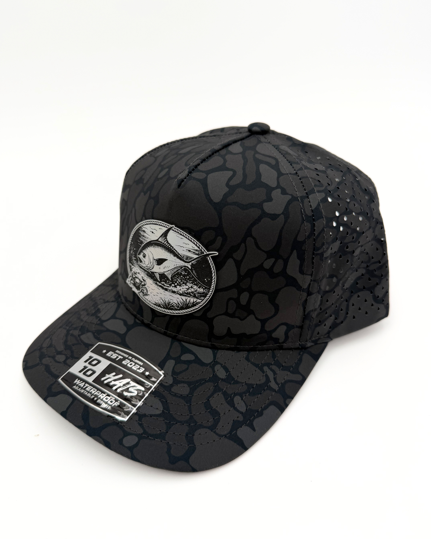 Silver Permit - Custom Engraved Holographic Patch Hat